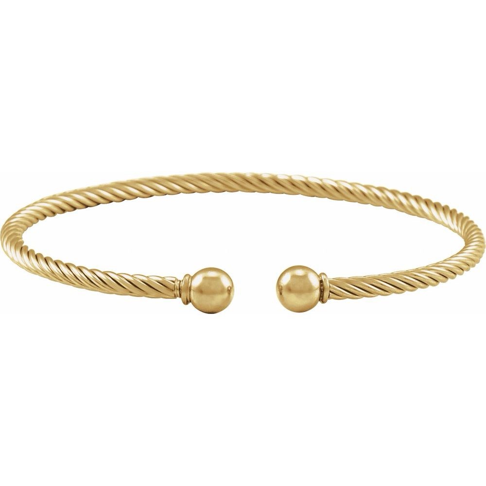14k Yellow Gold-Filled 3 Mm Cuff Bracelet